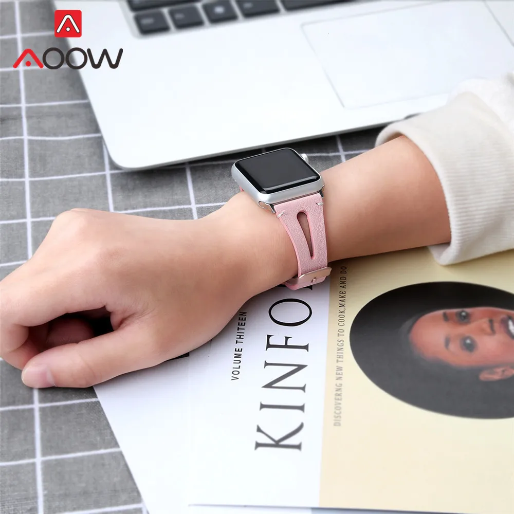 Ремешок из натуральной кожи с принтом для Apple Watch 40 мм 44 мм для iwatch 38 мм 42 мм ремешок серии 4 3 2 1 браслет аксессуары