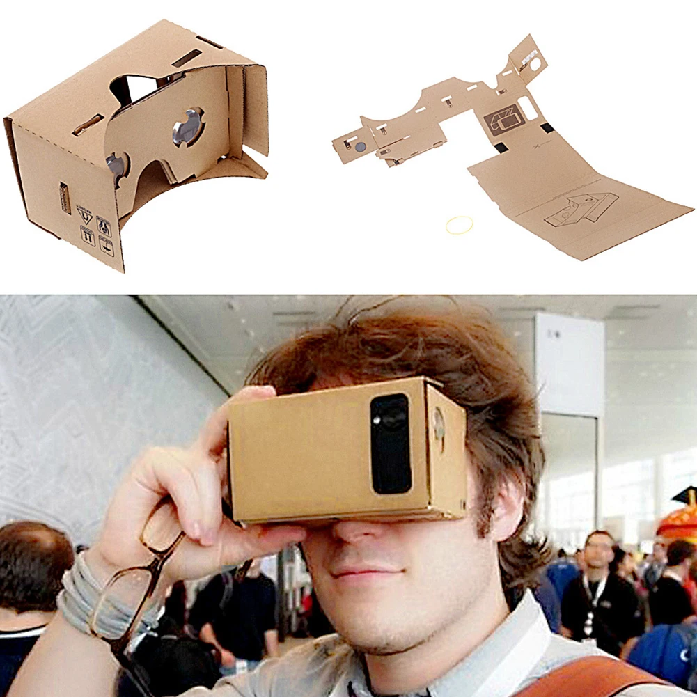 ultra clear for mobile phone cardboard film viewing wearable device diy home theater google 3d vr glasses set free global shipping