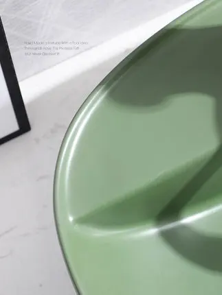 Раковина керамическая для ванной комнаты Современная зеленая художественная