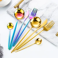 24pcs gold dinnerware set stainless steel tableware set knife fork spoon luxury cutlery set flatware dishwasher safev gift box