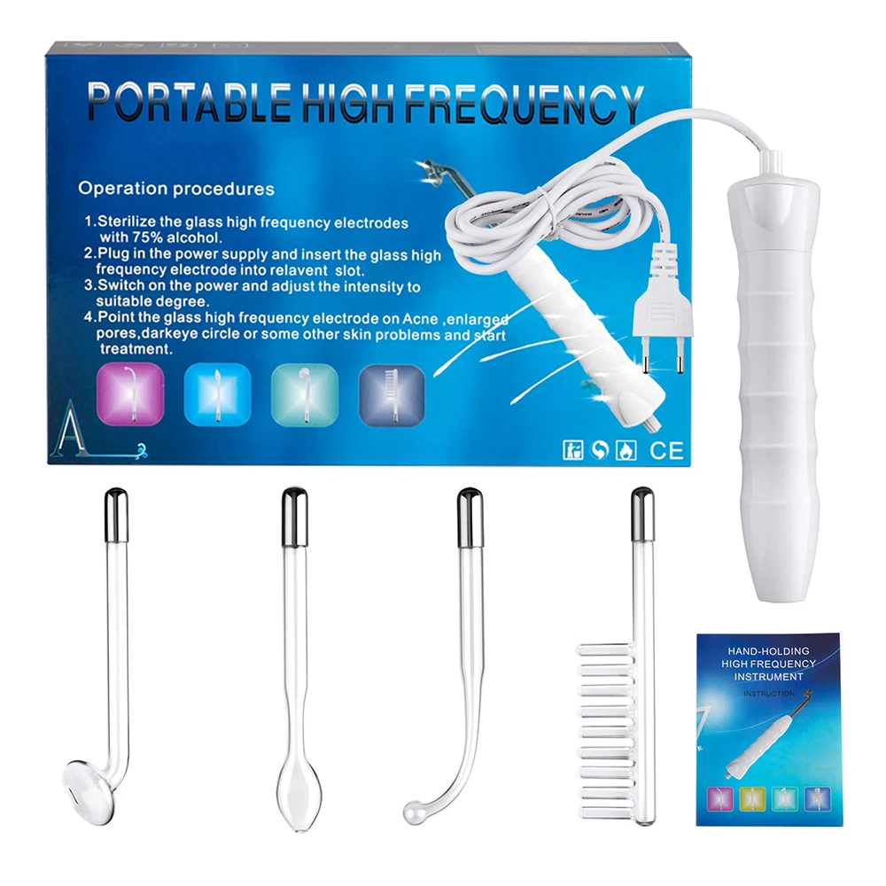 

Electrotherapy Wand Glass Tube High Frequency Device Electrode Facial Machine Acne Remover Skin Care SPA Beauty Instrument