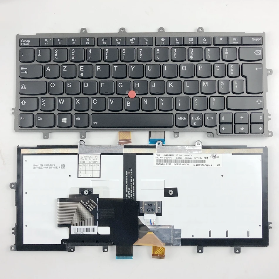 Клавиатура для ноутбука Lenovo Thinkpad X230S X240S X240 x240i X250 X260S X270 04X2013 01EP074 01EP073 FR с