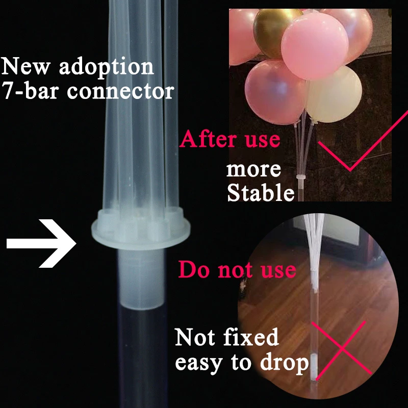Подставка для воздушных шаров 70 см стабильный держатель с конфетти волнистый