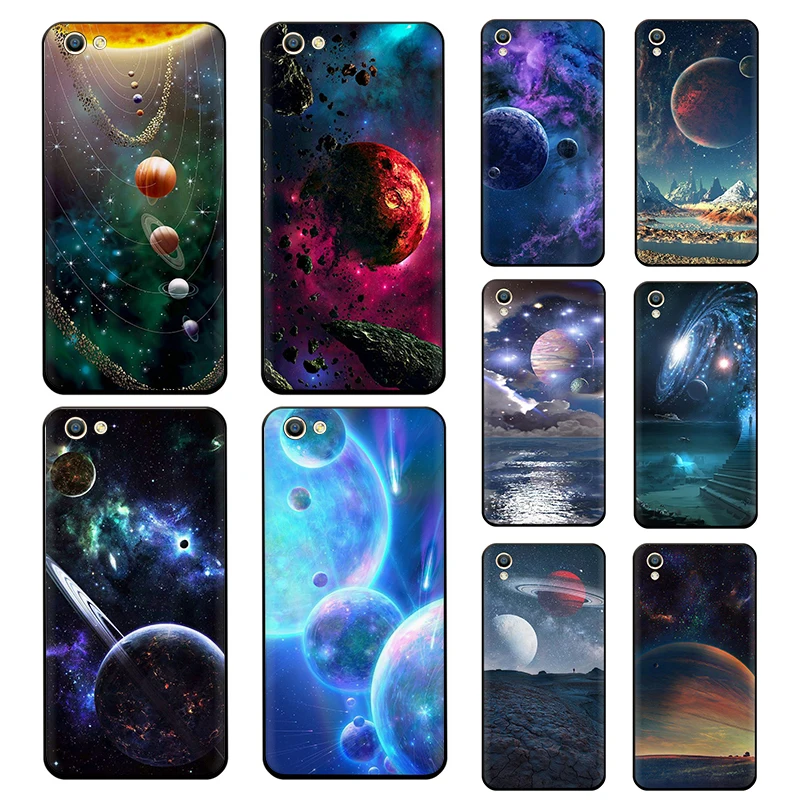 Глянцевый космическая планета Мягкий силиконовый чехол для телефона OPPO A1K A5 A9 K5