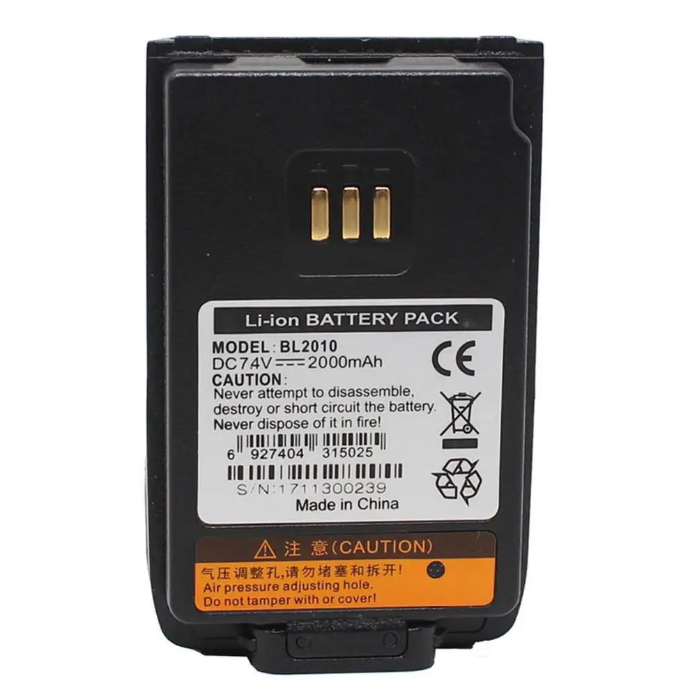 BL2010-2000mAh BL2010 2000 мА/ч, литий-ионный аккумулятор Батарея для HYT Hytera радио PD500 PD502 PD560 PD562 PD600 PD660 PD680 PD682 PD405 PD415 PD505 PD665 PD685 - Цвет: BL2010-2000mAh