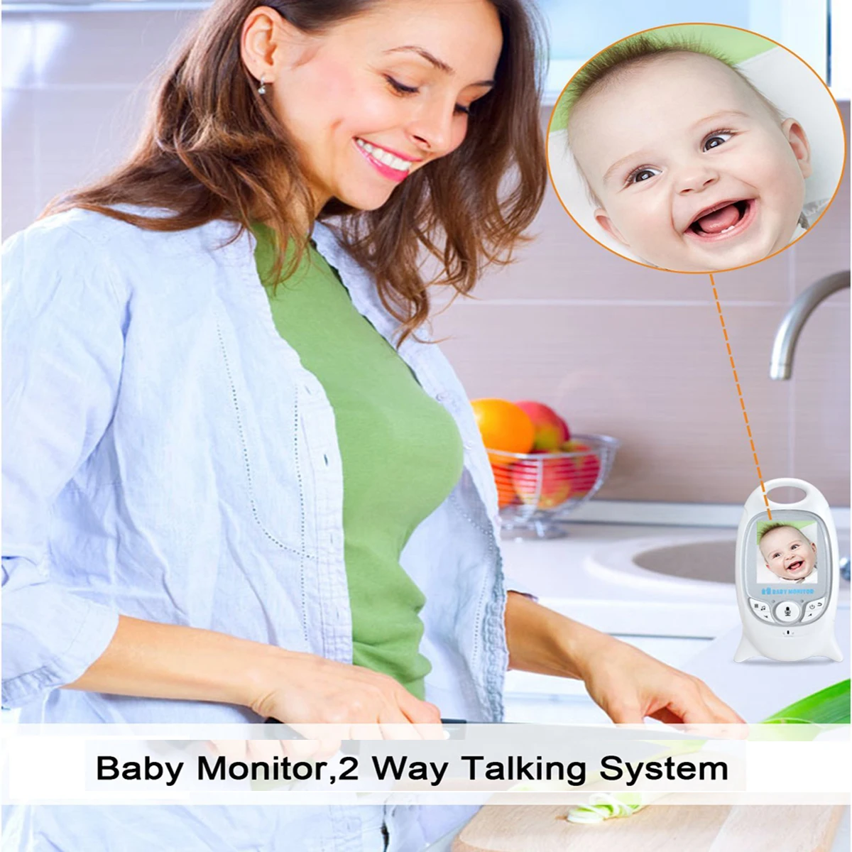 Беспроводная видеоняня VB601 2 0 дюймовый цветной с ночным видением ИК светодиодный