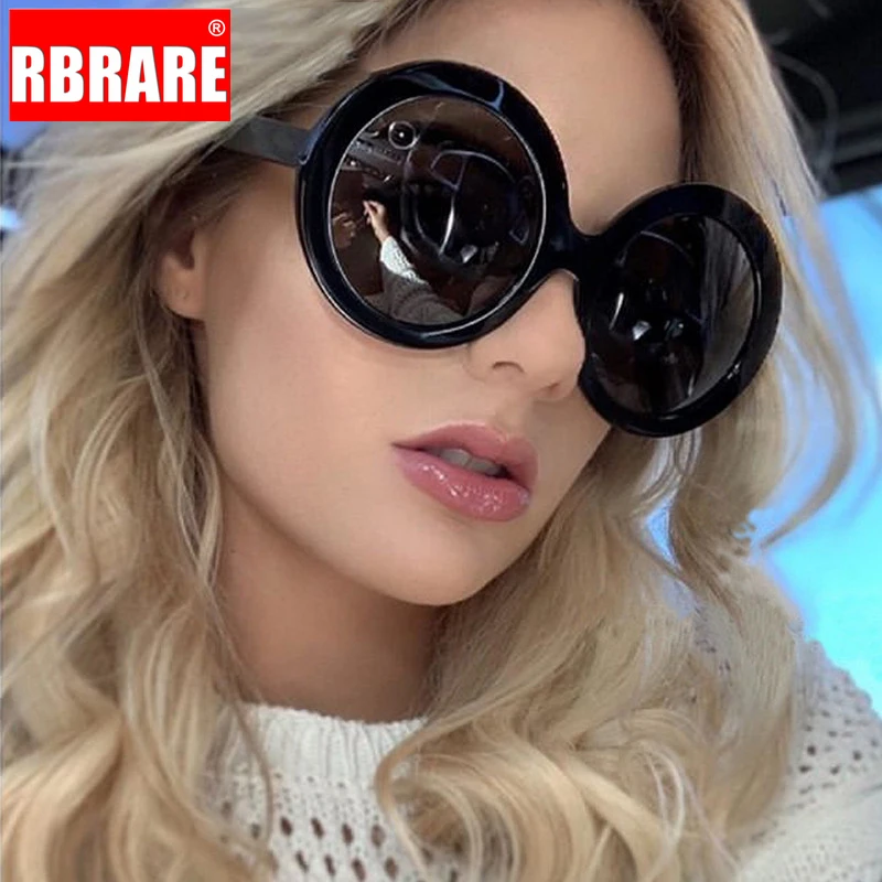RBRARE крупные сонечные очки Для женщин 2021 круглый роскошные солнцезащитные для