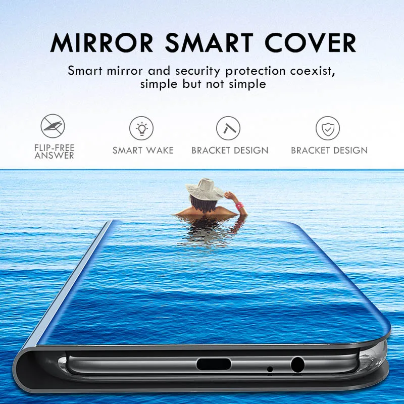 

Luxury Mirror Flip Cover For Vivo Y17 Y20 Y11 Y12 Y15 Y30 Y50 Y71 Y73 Y75 Y79 Y81 Y83 Y85 X20 X21 X23 V7 V11 V17 V19 V20 S5 Case