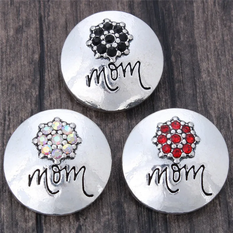 6 шт./лот новые ювелирные украшения 18 мм кнопки смешанные металлические защелки