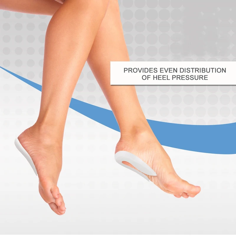 1 пара забота о ногах массажный силиконовый гель U образный Шпоры чашки пятки