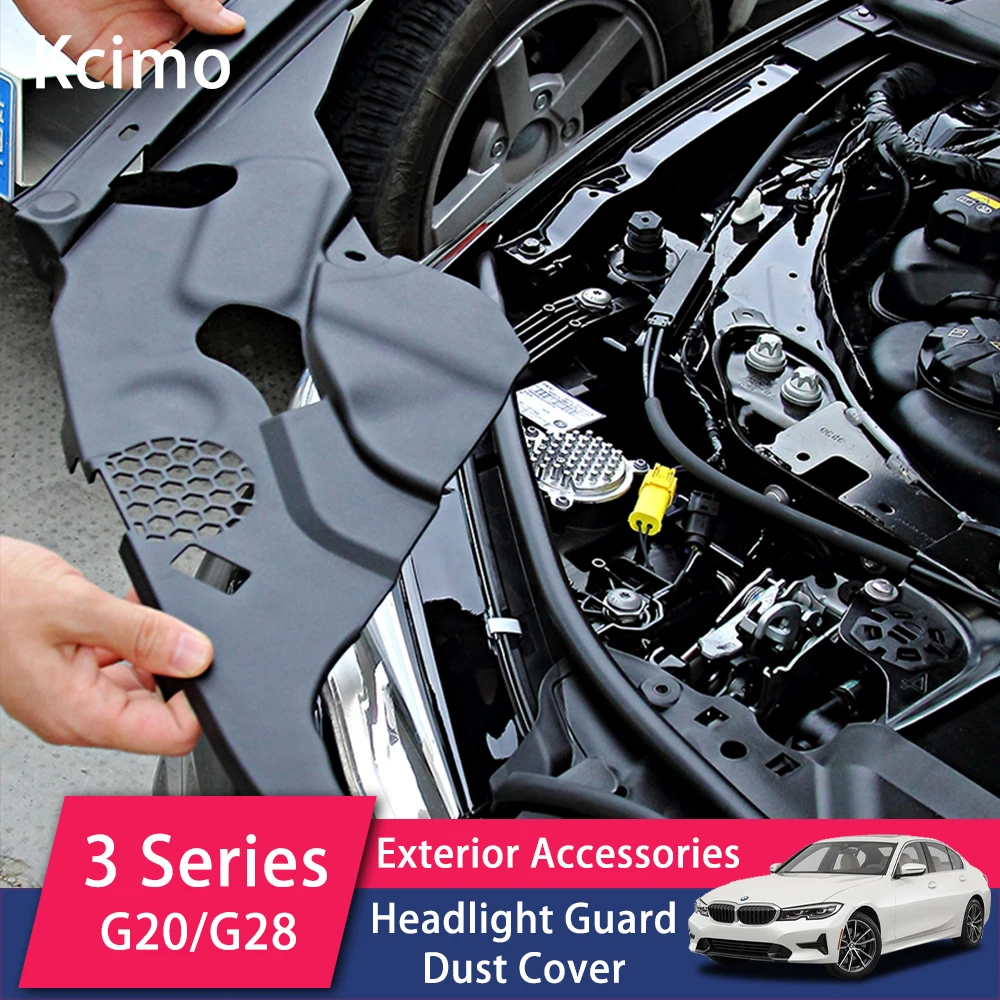

Headlamp Protection Cover for BMW 3 Series 2020 2021 G20 G28 Engine Compartment Fender Reduction Headlight Guard Dust Cover