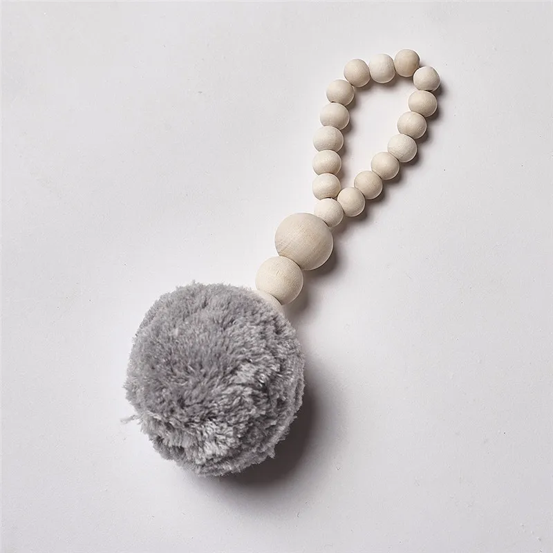 Подвесные деревянные бусины для детской кровати с кисточками висячая гирлянда