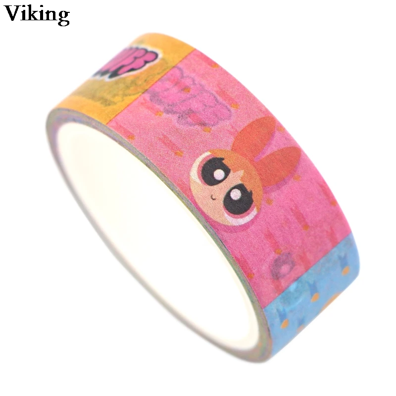 15mmX5m аниме васи лента мультфильм маскирующая милые клейкие ленты Васи бумага