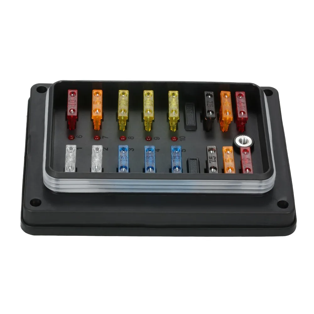 10 Way предохранитель блок держатель предохранителя коробка автомобильного