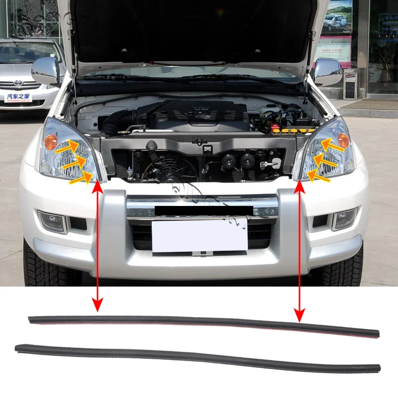 1 пара для Toyota Prado FJ120/LC120 2003-2009 Уплотнительная резиновая накладка переднего
