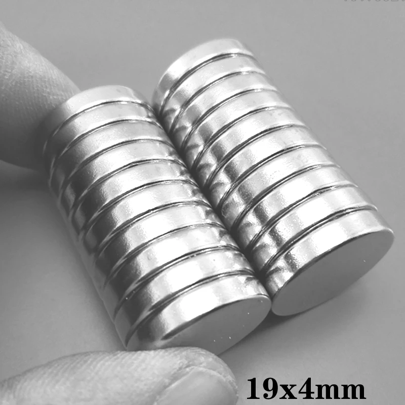 Мощные круглые магниты 5 ~ 100 шт. 19x4 мм неодимовый магнит Постоянный NdFeB сильный