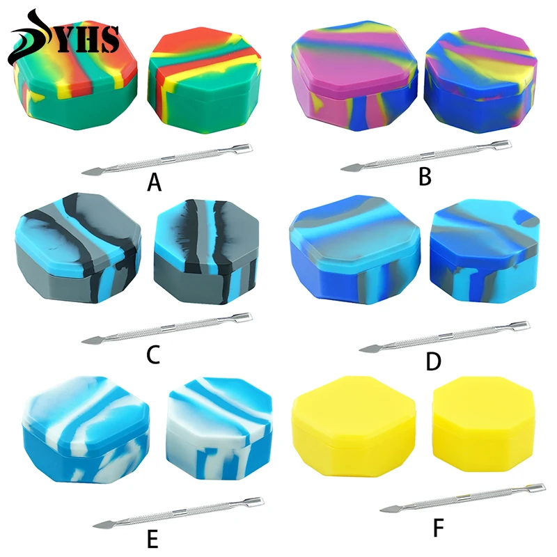 

One set large 129 ml+ 97 ml Silicone Container Jar Oil Wax Non Stick Silicone Jar+Container Holder 1