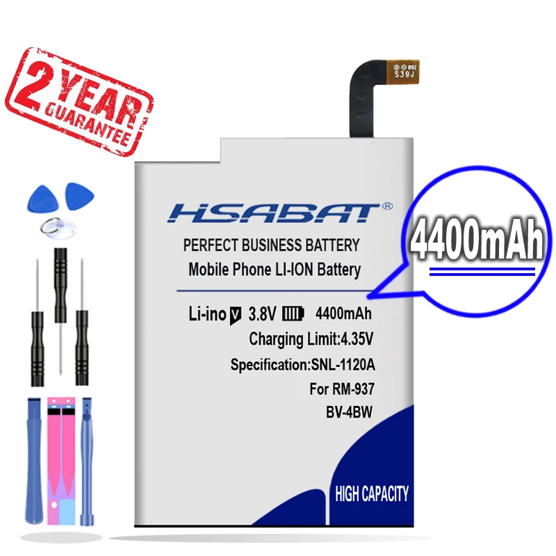 Новые поступления [HSABAT] 4400 мА/ч BV-4BW запасная батарея чехол с подставкой и