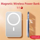 Оригинальное портативное Быстрое беспроводное портативное зарядное устройство 1:1 5000 мАч 10 Вт магнитный для iphone12 13 12pro max для 13 с коробкой портативная батарея