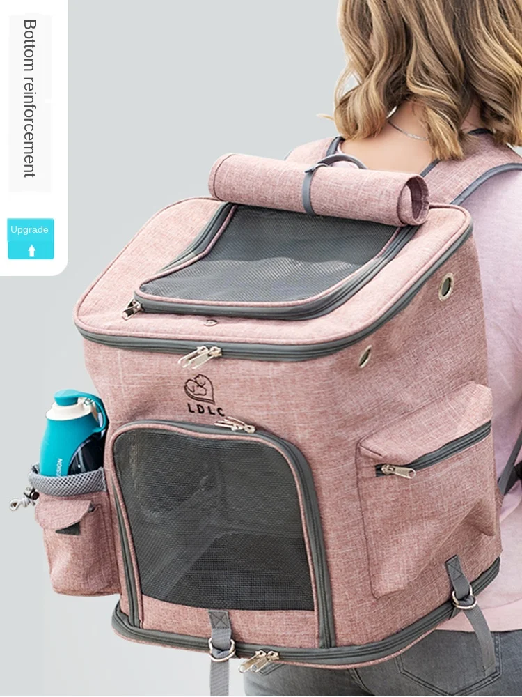 

Travel shoulder cat backpack breathable dog backpack cat cage out carrying bag space capsule pet out portable supplies