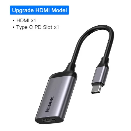 USB C концентратор Baseus type C для нескольких USB 3,0 концентратор HDMI адаптер док-станция для MacBook Pro huawei mate 30 USB-C 3,1 разветвитель порт type C концентратор - Цвет: HDMI PD USB HUB