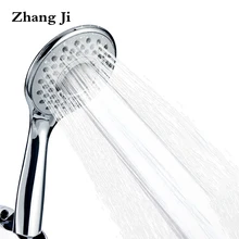 ZhangJi – pommeau de douche rond 3 Modes, buse de douche en plastique ABS réglable, haute pression, pluie