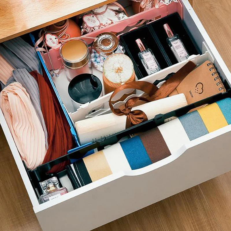 Выдвижной регулируемый стрейч пластиковый ящик разделитель органайзер для