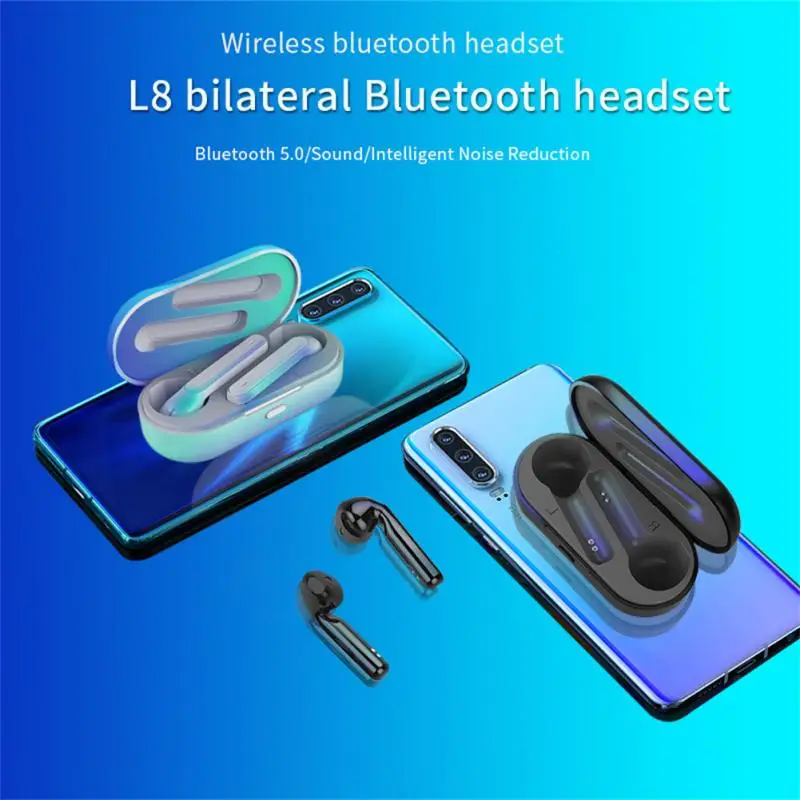 

Mini Wireless Earphone One-step Earbuds Bluetooth-Compatible 5.0 Freebud Headphone With Super Bass Mic For Smartphone TWS L8