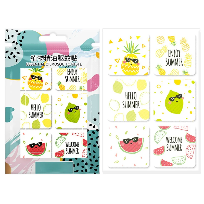 

72pcs/box Mosquito Repellent Stickers Patches Cartoon Pure Plant Essential Oil Stickers for Baby Kid F2