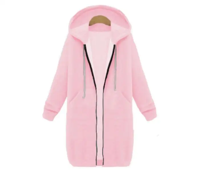 Женская зимняя теплая флисовая парка с капюшоном пальто длинная куртка верхняя