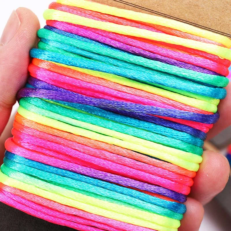 5 ярдов 2 мм разноцветная градиентная Ручная Веревка плетеная проволока сделай