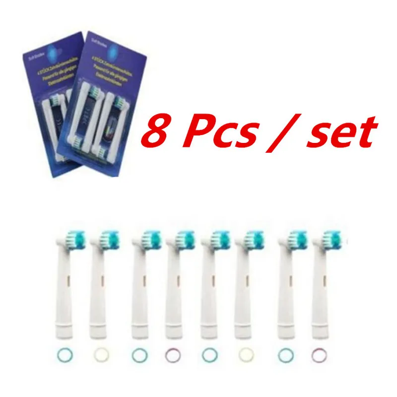 New Fashion 8 Pcs / Set Toothbrush Heads Replacement SB 17A Soft Bristle POM 4 Colors for Oral Hygiene B 3D Fast Shipping|toothbrush heads|toothbrush