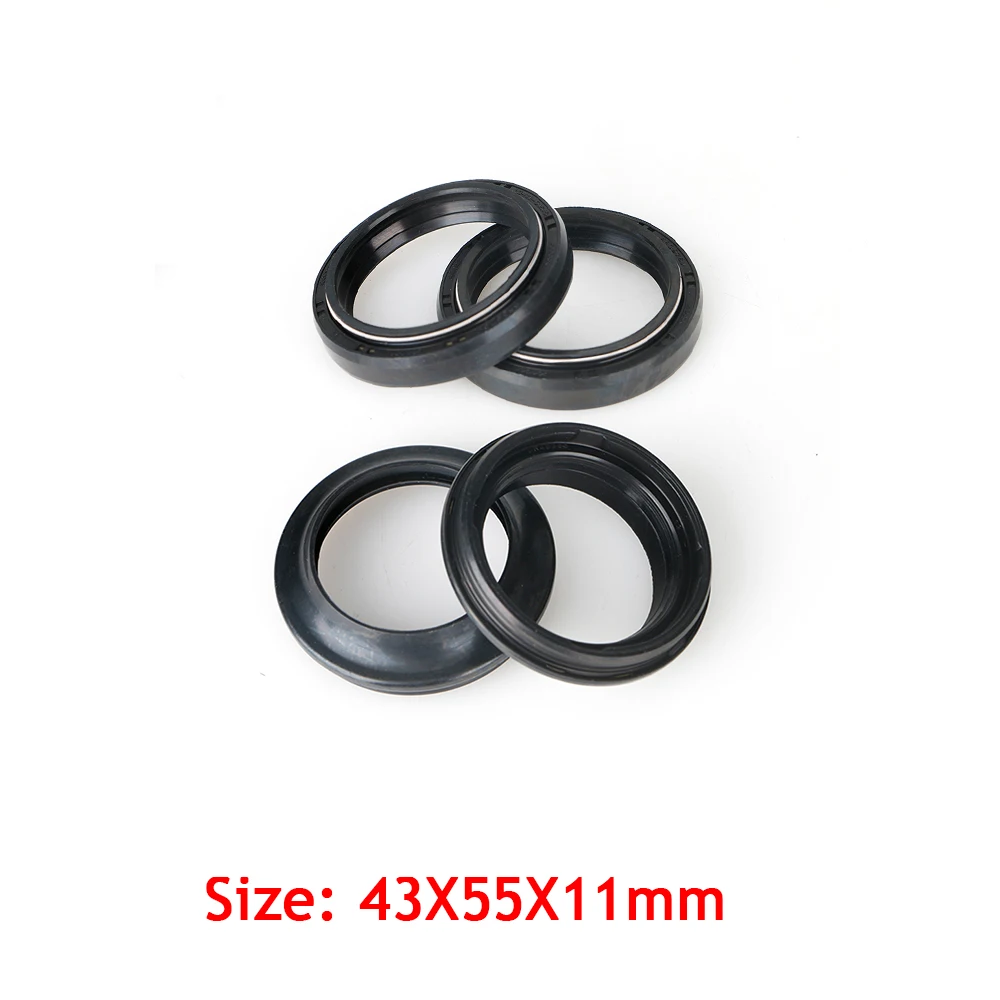 Передняя вилка амортизатора для Kawasaki KLX250 KLZ1000 Honda CR125R CR250R 4 7 43*55*11 43X55X11 масляные
