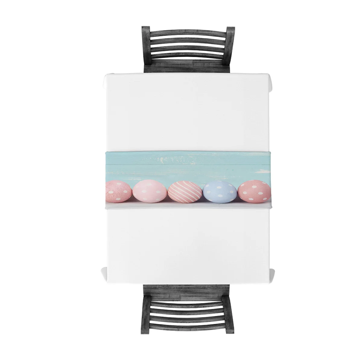 Небесно-голубой цвет яйца счастливый Пасхальный день стол бегунок флаг Домашняя