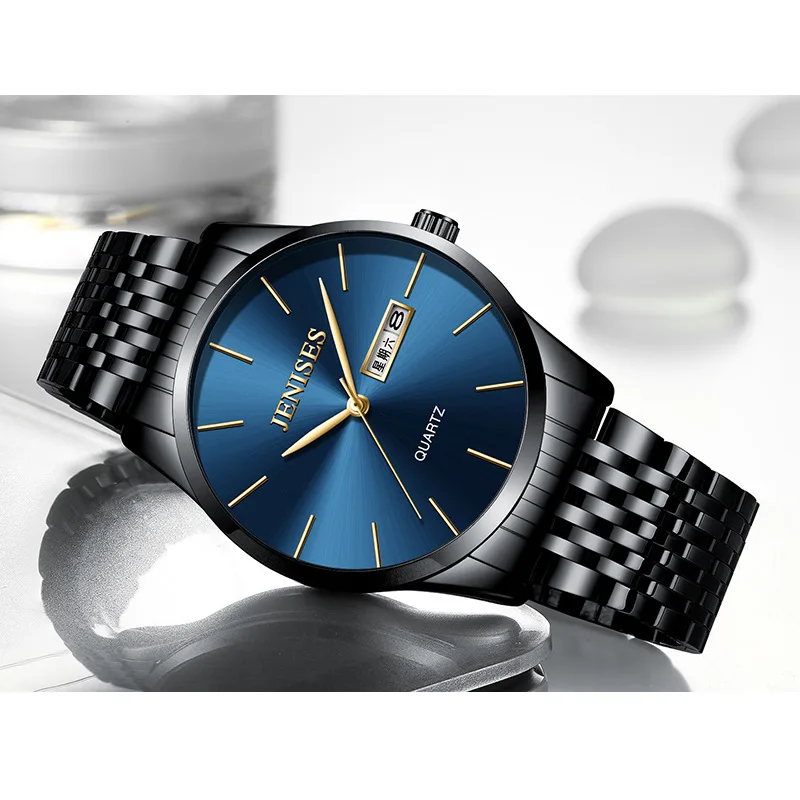 

New Men's Quartz Watch Leisure Business Fine Steel Band Watch