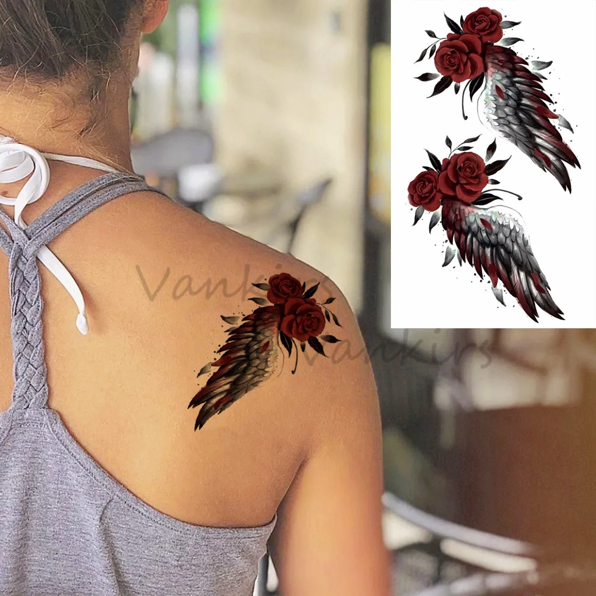 Красочные Лавандовые Временные татуировки для детей и взрослых реалистичный