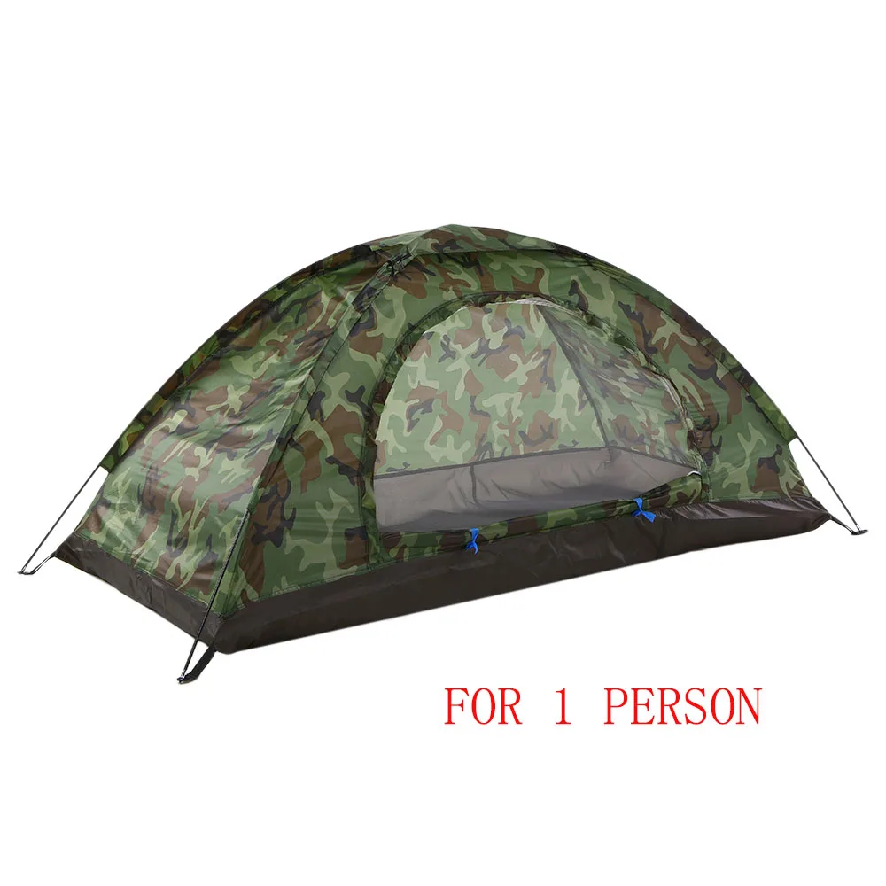 camouflage for 1p TOMSHOO портативная походная палатка Камуфляжная палатка на 1/2 человек двухслойная Водонепроницаемая походная палатка для путешествий - Цвет: camouflage for 1p
