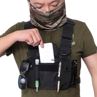 tactical chest bag military chest rig vest harness walkie talkie holder pack holster backpack airsoft radio pouch hunting vests