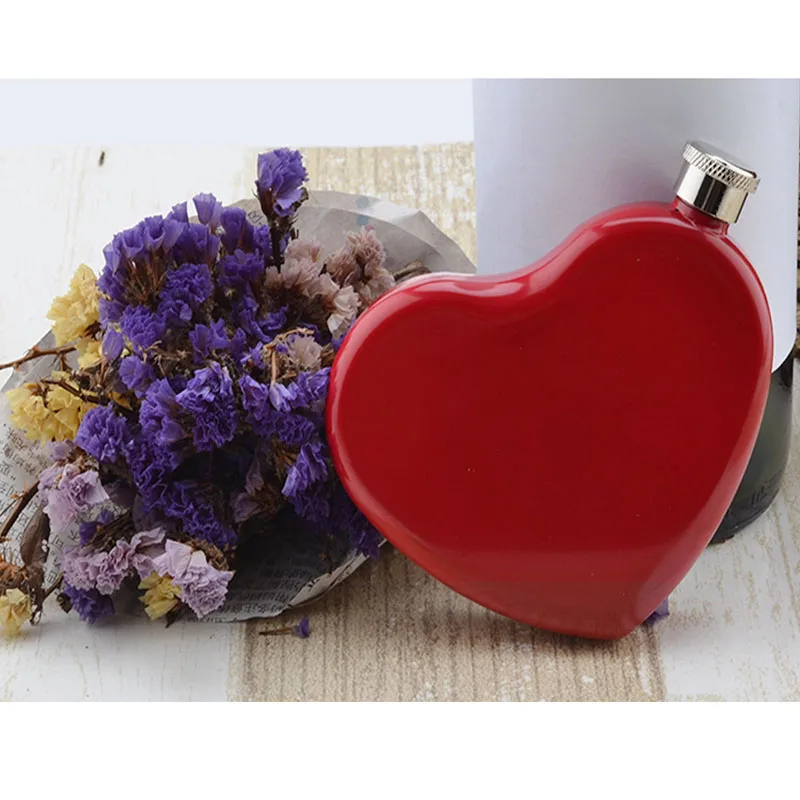 Фляжка в форме красных губ 5 унций пищевой алкогольный ликер из нержавеющей стали