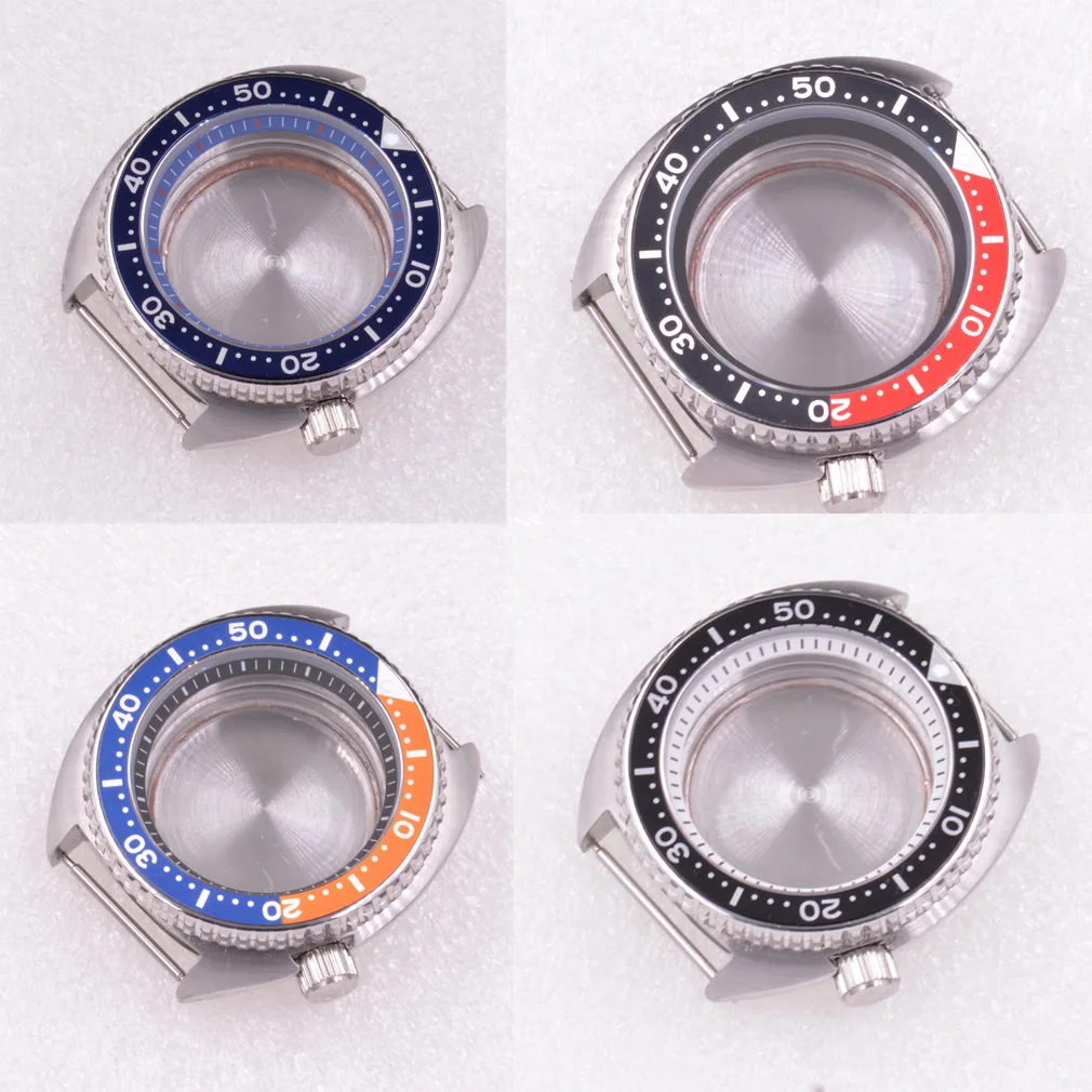 Серебристый стерильный Чехол 45 мм черный красный синий Безель сапфировое стекло