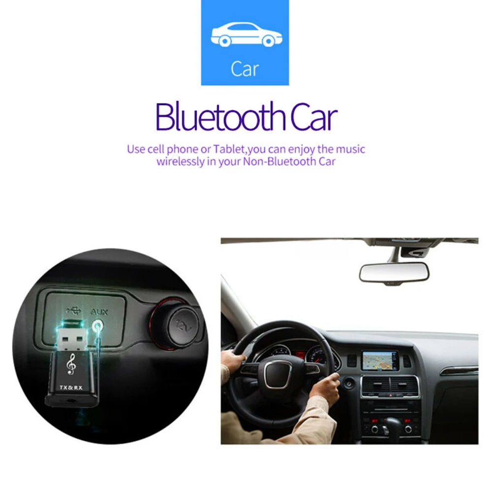 Для ТВ ПК передатчик Bluetooth приемник беспроводной черный 34 мм x 17 мм x 12 мм