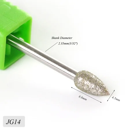 JG14 1 шт. стальное сверло для ногтей для электрического маникюрного станка, аксессуары, шлифовальный резак 3/32 дюйма, инструмент для маникюра, SAjg01-17 - Цвет: JG14