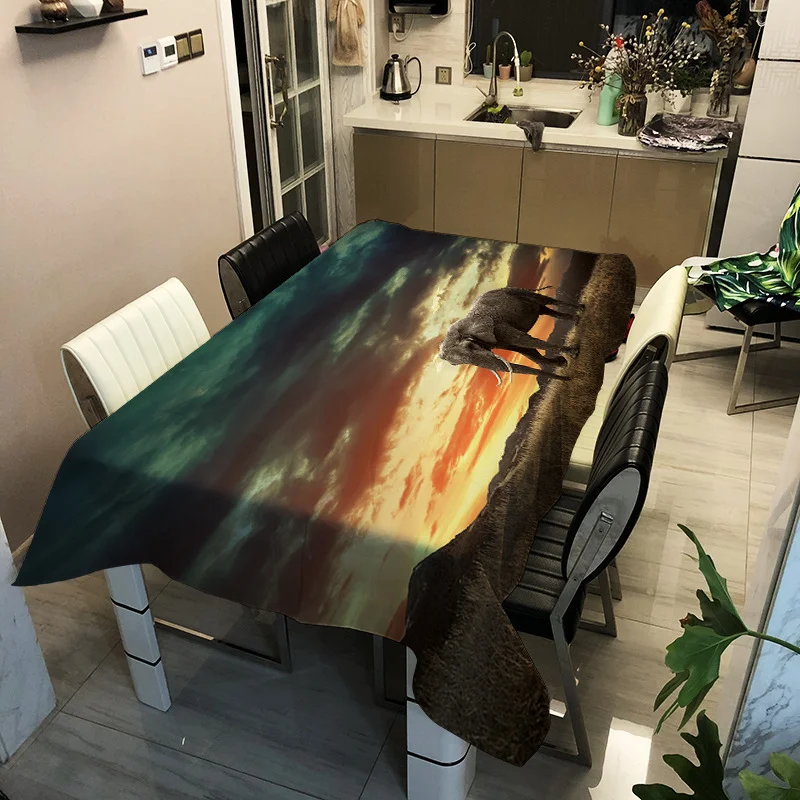 

PVC animal print pattern washable decorative household waterproof tablecloth