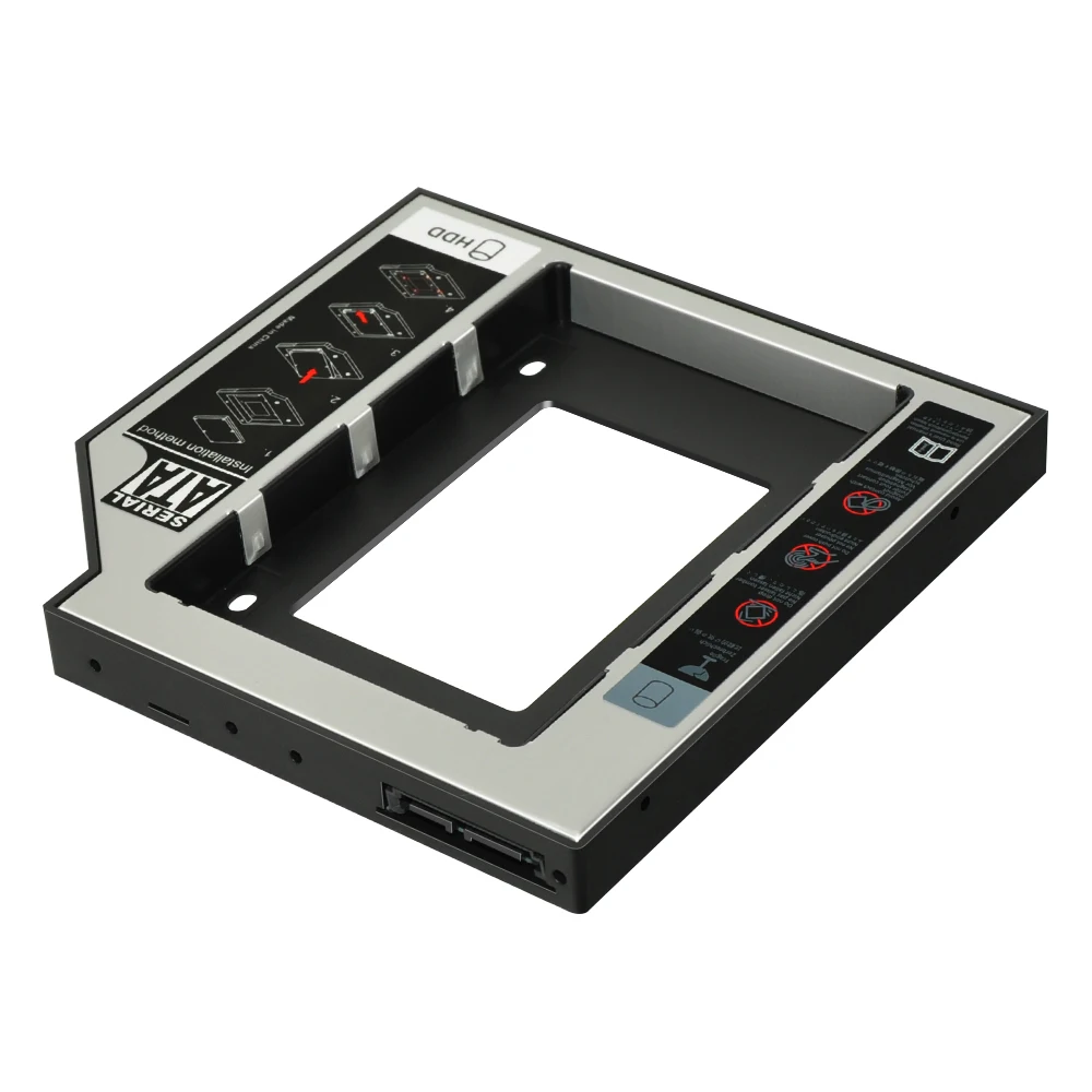 JCX полупластиковый Алюминиевый Новый 12 7 мм Универсальный 2 й HDD Caddy 5 &quotчехол для SSD