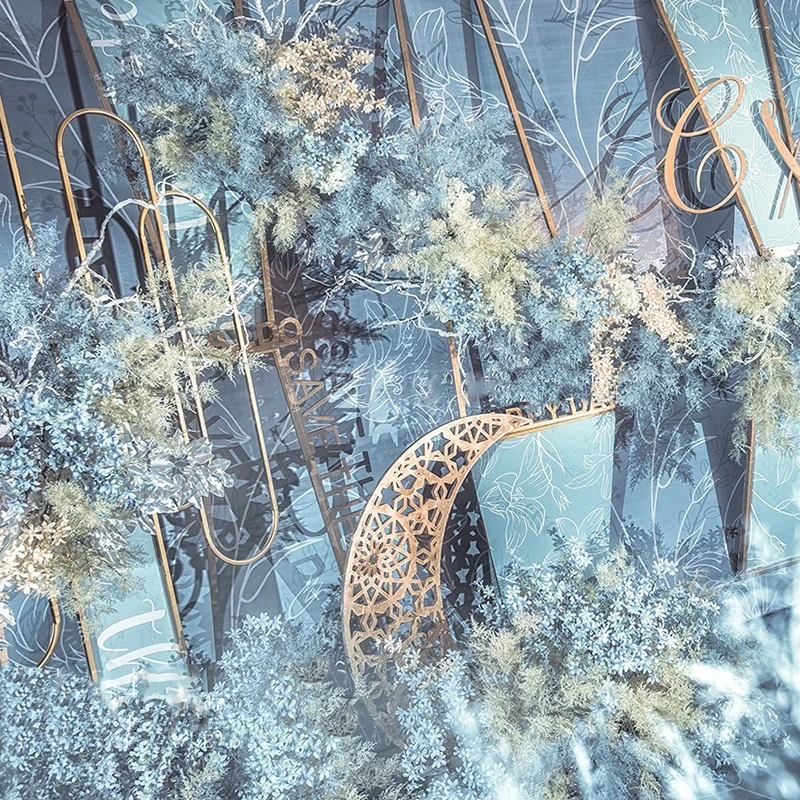 Свадебные украшения синий Моделирование Шелковый Искусственный цветок дома