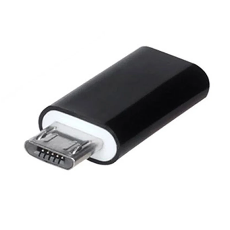 Черный OTG Micro USB к type C Jack адаптер мини-телефон конвертер зарядный передающий данные 2в1 адаптер Micro USB A Tipo C сплиттер - Цвет: Черный