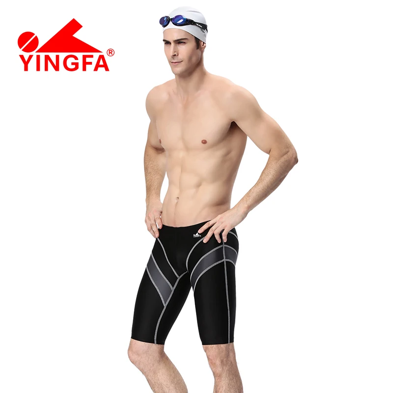 YINGFA 9402 Competition Jammer Men's Swimwear FINA Approved Men Training Swimsuits Quick-drying Anti-chlorine Swimming Trunks