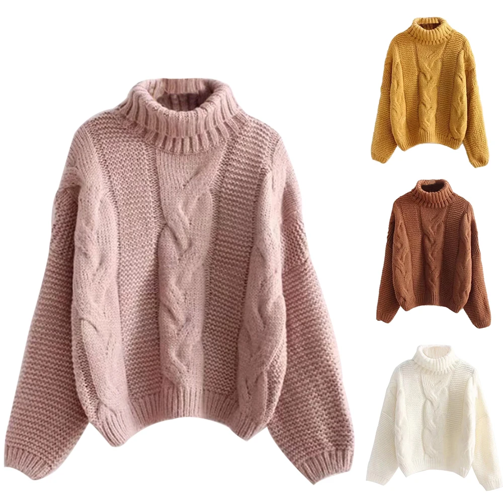 Autumn Winter Women Fashion Sweater Basic Female Pullover Batwing Sleeve Solid Color Femme Casual Knitted Streetwear | Женская одежда