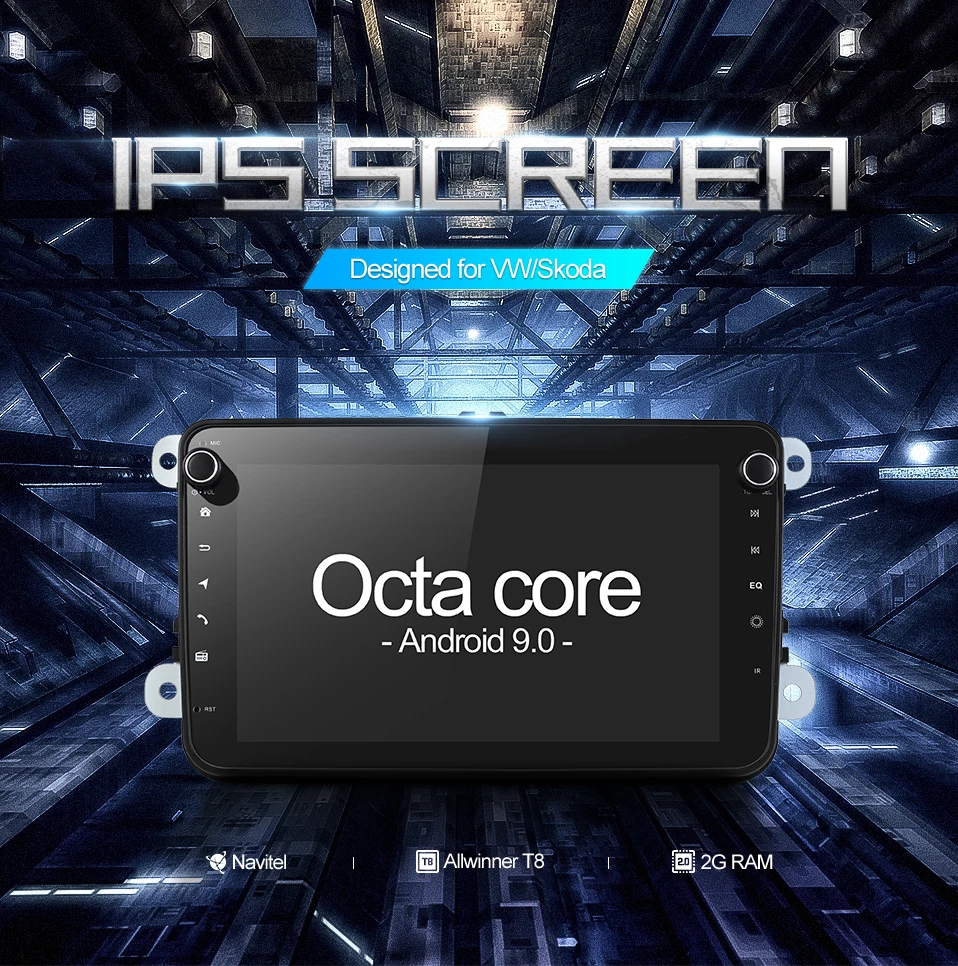 Asottu CDZ8060 android 8,1 автомобильный dvd gps навигатор для skoda для volkswagen golf polo tiguan passat 2 din gps плеер стерео