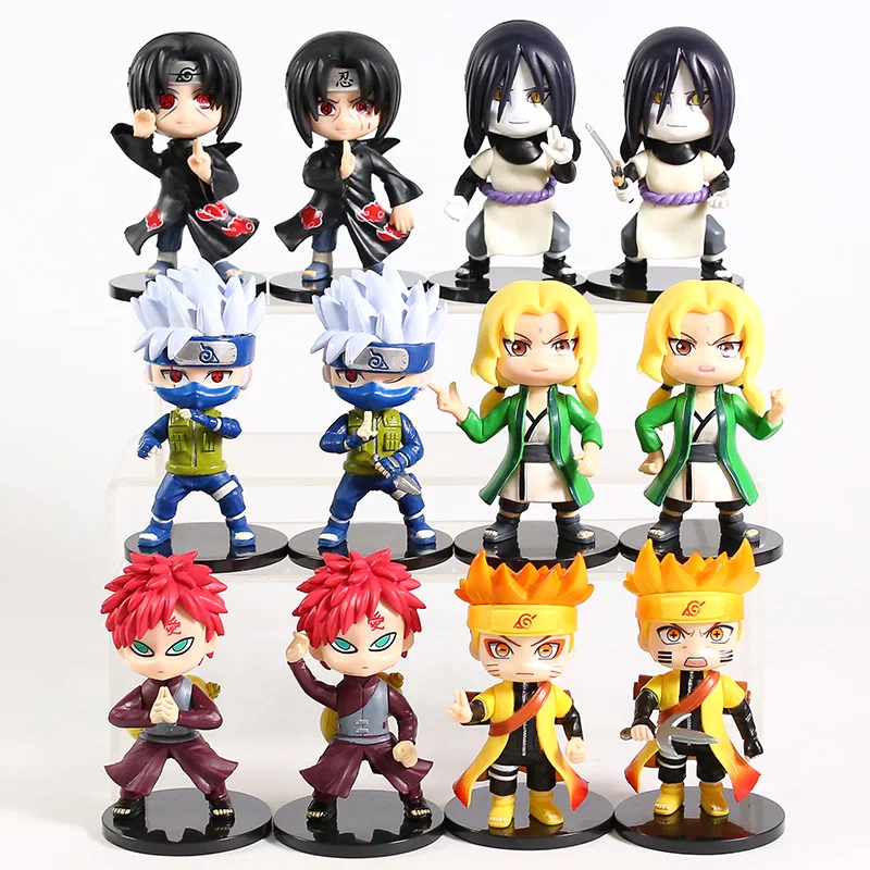 

Shippuden Uzumaki Hyuuga Hinata Haruno Sakura Gaara Uchiha Itachi Jiraiya Q Version Figures Toys 6pcs/set